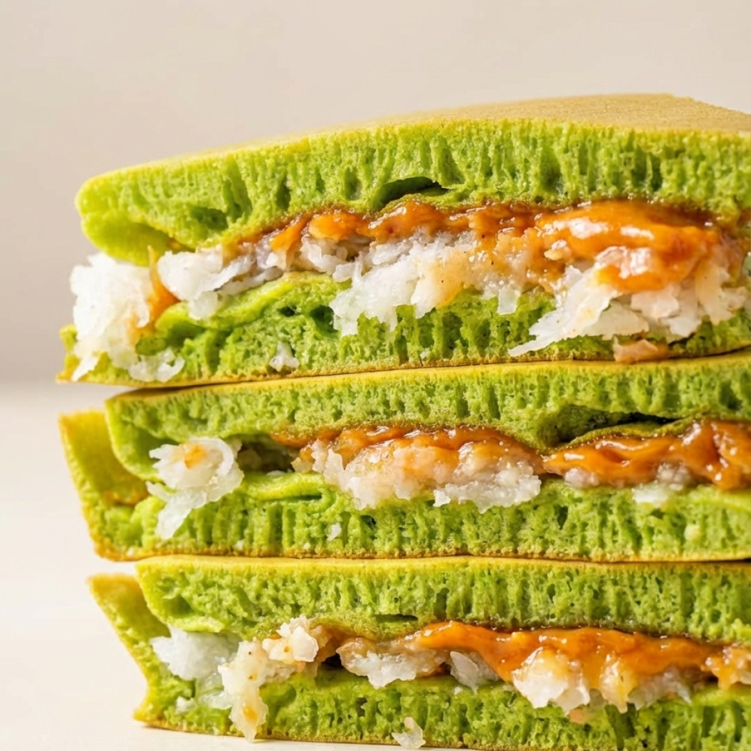 Bánh bò dừa mix bơ đậu phộng