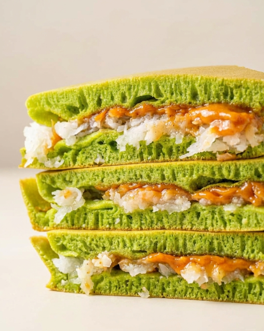 Bánh bò dừa mix bơ đậu phộng