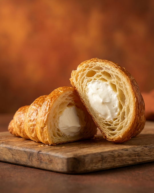 Bánh croissant nhân kem