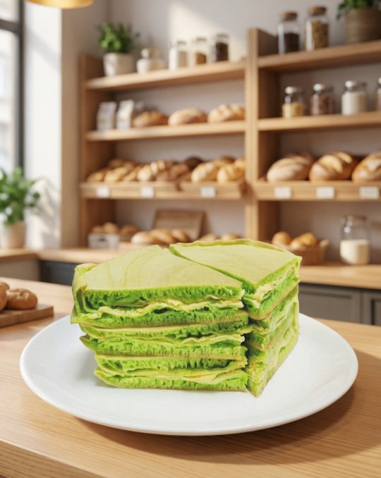 Bánh bò dừa nướng nhân bơ đường